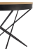Stolik Kawowy 60 cm Okrągły Naturalny Designerski Stelaż Czarny Loft do Salonu LEILA Halmar