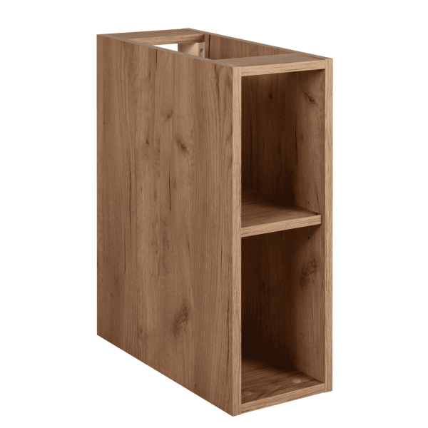 Regał Wiszący Łazienkowy 20 cm Dąb Złoty LOFT Prawy Bok