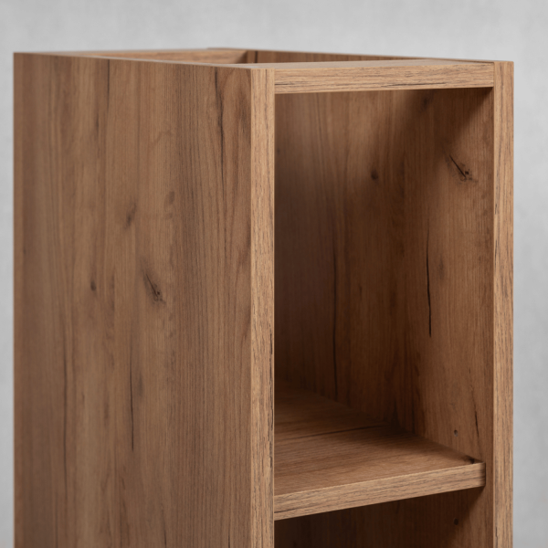 Regał Wiszący 20 cm do Łazienki z Półkami Stylowy Złoty Dębowy Nowoczesny SLIM