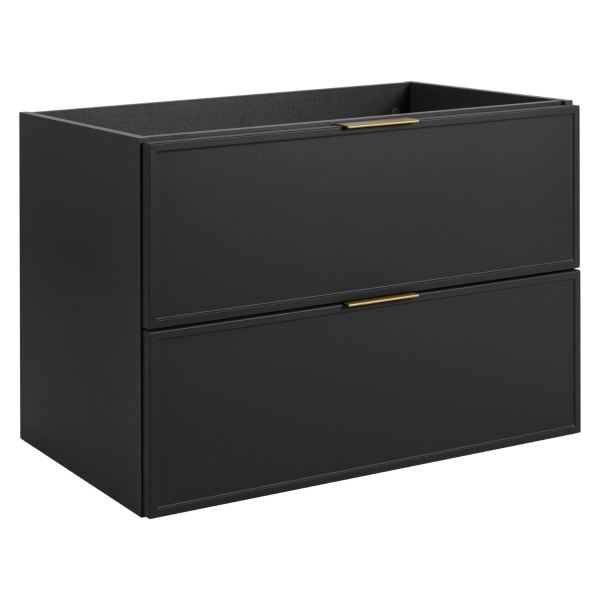 Nowoczesna Wisząca Szafka do Łazienki 80 cm pod Umywalkę Ciemny Szary Retro Stylowa SLIM