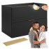 Nowoczesna Wisząca Szafka do Łazienki 80 cm pod Umywalkę Ciemny Szary Retro Stylowa SLIM