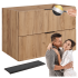 Szafka pod Umywalkę Łazienkowa Wisząca Złoty Dąb Stylowa 80 cm Retro Nowoczesna SLIM