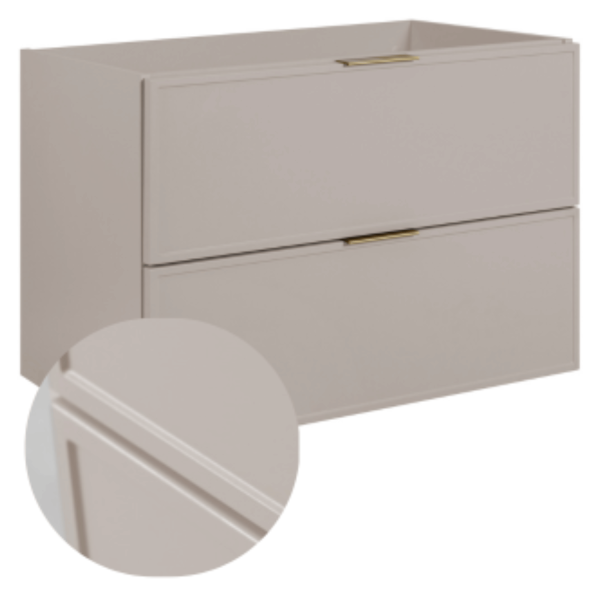 Elegancka Łazienkowa Wisząca Szafka pod Umywalkę 80 cm Beż Kaszmir Retro Vintage SLIM