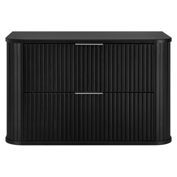 Szafka Łazienkowa pod Umywalkę 80 cm Czarny ELEGANCE Dwa Kolory Uchwytów