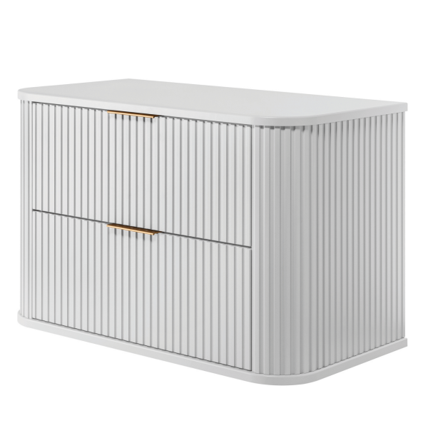 Szafka Łazienkowa pod Umywalkę 80 cm Biała ELEGANCE Prawy Front
