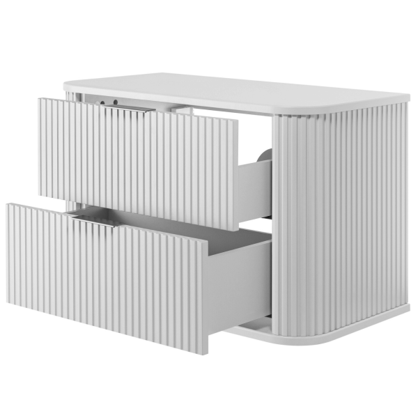 Szafka Łazienkowa pod Umywalkę 80 cm Biała ELEGANCE Prawy Front