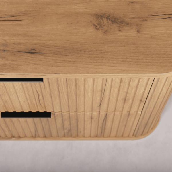Szafka Łazienkowa pod Umywalkę 80 cm Złoty Dąb ELEGANCE Zbliżenie od Góry