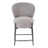 Elegancki Hoker Tapicerowany Popielaty Krzesło Barowe Do Kuchni i Baru Loft H126 Halmar