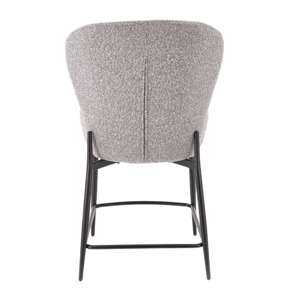 Elegancki Hoker Tapicerowany Popielaty Krzesło Barowe Do Kuchni i Baru Loft H126 Halmar