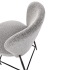 Elegancki Hoker Tapicerowany Popielaty Krzesło Barowe Do Kuchni i Baru Loft H126 Halmar