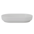 Umywalka Nablatowa Owalna do Łazienki 55 cm Ceramiczna Stawiana Jasny Beton Szara Matowa RIVER 2 COMAD