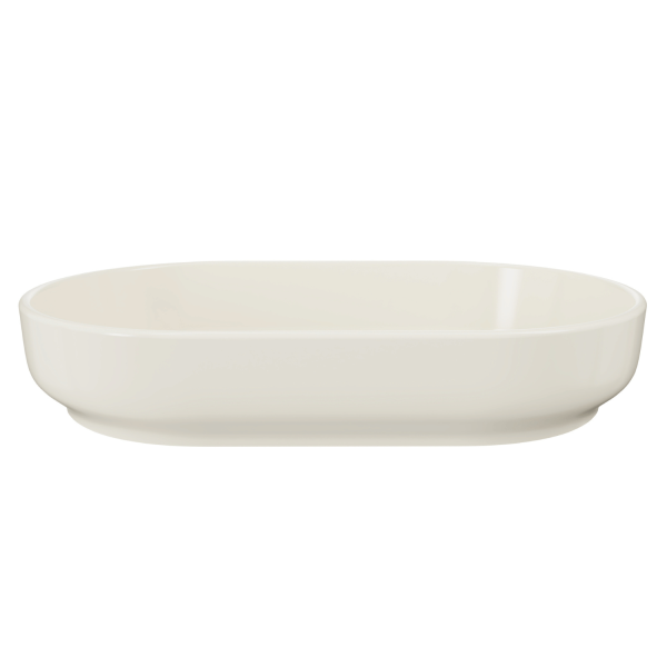 Umywalka do Łazienki Matowa Nablatowa Owalna 55 cm Kość Słoniowa Kremowa RIVER 2 COMAD