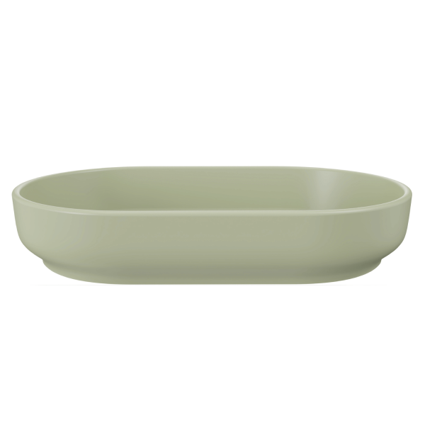 Zielona Umywalka Nablatowa Pastelowa do Łazienki Matowa 55 cm Owalna RIVER 2 COMAD