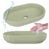 Zielona Umywalka Nablatowa Pastelowa do Łazienki Matowa 55 cm Owalna RIVER 2 COMAD