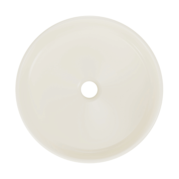 Umywalka Nablatowa do Łazienki Kość Słoniowa Okrągła Kremowa Mat Pastelowa 40 cm RIVER 1 COMAD