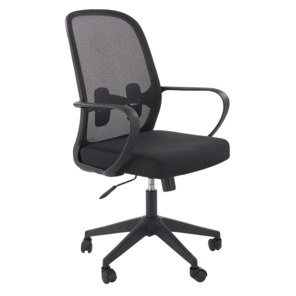 Nowoczesny Ergonomiczny Fotel Biurowy Obrotowy do Biurka Komputera TILT Czarny Siatka ORCANO Halmar