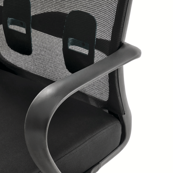 Nowoczesny Ergonomiczny Fotel Biurowy Obrotowy do Biurka Komputera TILT Czarny Siatka ORCANO Halmar