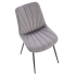 Nowoczesne Welurowe Krzesło do Salonu Jadalni Pikowane Szare Popielate Loft Velvet K589 Halmar