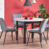 Nowoczesne Welurowe Krzesło do Salonu Jadalni Pikowane Szare Popielate Loft Velvet K589 Halmar