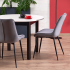 Nowoczesne Welurowe Krzesło do Salonu Jadalni Pikowane Szare Popielate Loft Velvet K589 Halmar