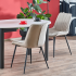 Nowoczesne Welurowe Krzesło do Salonu Jadalni Beżowe Pikowane Loft Velvet K589 Halmar