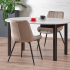 Nowoczesne Welurowe Krzesło do Salonu Jadalni Beżowe Pikowane Loft Velvet K589 Halmar