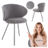 Nowoczesne Krzesło Welurowe do Salonu Jadalni Szare Popielate Velvet Loft K587 Halmar