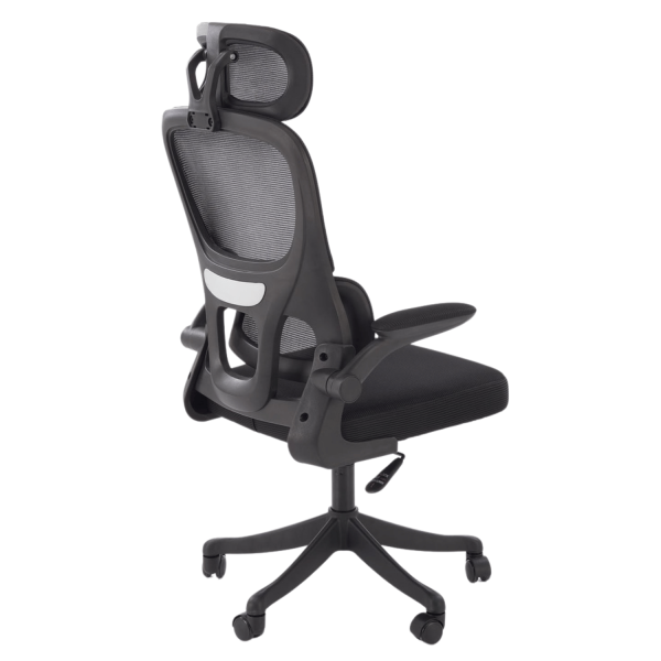 Nowoczesny Ergonomiczny Fotel Obrotowy Biurowy do Biurka Czarny z Mechanizmem TILT Siatka SOREN Halmar