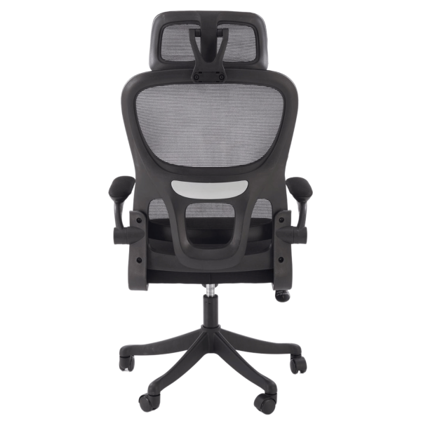 Nowoczesny Ergonomiczny Fotel Obrotowy Biurowy do Biurka Czarny z Mechanizmem TILT Siatka SOREN Halmar