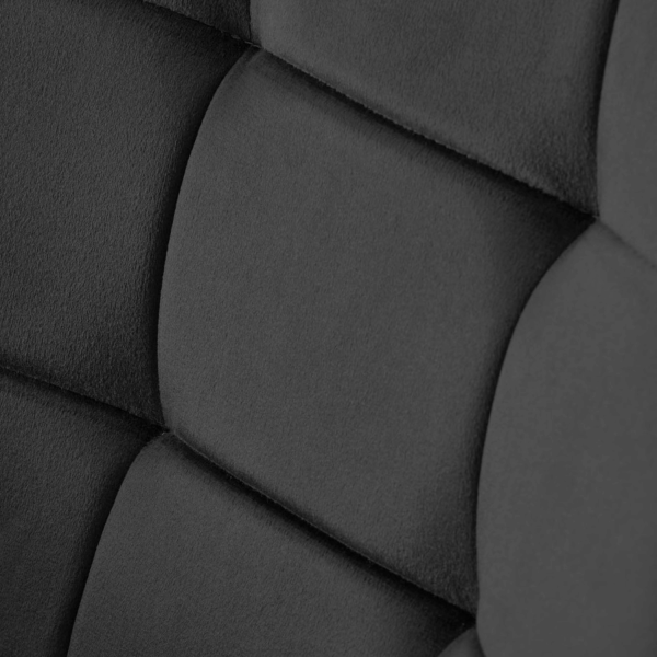 Nowoczesne Krzesło Obrotowe z Podłokietnikami do Salonu Jadalni Pikowane Welurowe Czarne Velvet Loft K588  Halmar