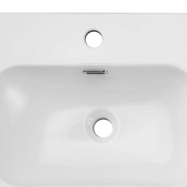 Umywalka Meblowa Dwukomorowa 120 cm Ceramiczna Podwójna do Łazienki Biała Prostokątna FLY COMAD