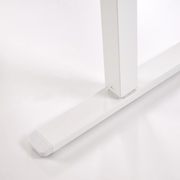 Nowoczesne Biurko 120 cm Elektryczne z Regulacją Wysokości Komputerowe Czarne Mat Biały Stelaż B54 Halmar