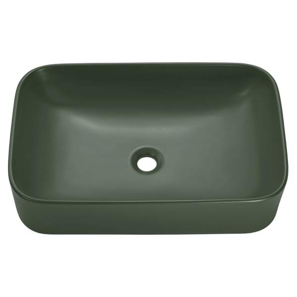 Umywalka Nablatowa 60 cm Butelkowa Zieleń Ceramiczna Łazienkowa COMAD