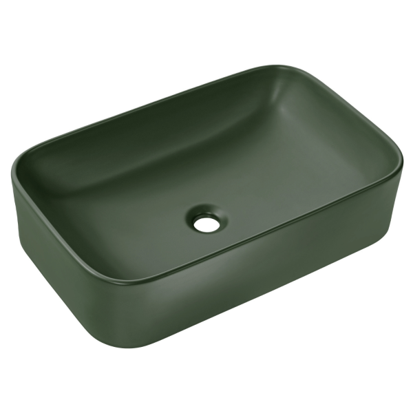 Umywalka Nablatowa 60 cm Butelkowa Zieleń Ceramiczna Łazienkowa COMAD