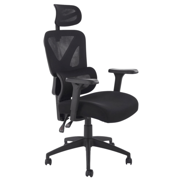 Ergonomiczny Fotel Obrotowy Biurowy Gabinetowy Czarny MULTIBLOCK Siatka Halmar ASTRAL