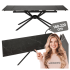 Nowoczesny Designerski Stół Rozkładany 160-220x90 cm do Salonu Jadalni Czarny Marmur VITORINO Halmar