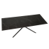 Nowoczesny Designerski Stół Rozkładany 160-220x90 cm do Salonu Jadalni Czarny Marmur VITORINO Halmar