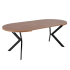 Stół Rozkładany Loft do Salonu Jadalni Okrągły 100-250x100 cm Orzechowy Czarny PERONI Halmar