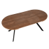Stół Rozkładany Loft do Salonu Jadalni Okrągły 100-250x100 cm Orzechowy Czarny PERONI Halmar