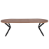 Stół Rozkładany Loft do Salonu Jadalni Okrągły 100-250x100 cm Orzechowy Czarny PERONI Halmar