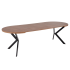 Stół Rozkładany Loft do Salonu Jadalni Okrągły 100-250x100 cm Orzechowy Czarny PERONI Halmar