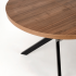 Stół Rozkładany Loft do Salonu Jadalni Okrągły 100-250x100 cm Orzechowy Czarny PERONI Halmar