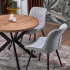 Stół Rozkładany Loft do Salonu Jadalni Okrągły 100-250x100 cm Orzechowy Czarny PERONI Halmar