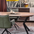 Stół Rozkładany Loft do Salonu Jadalni Okrągły 100-250x100 cm Orzechowy Czarny PERONI Halmar