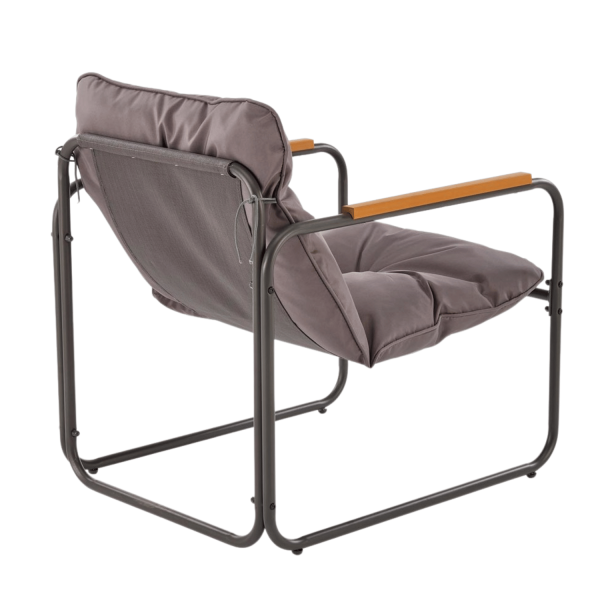 Zestaw Mebli Ogrodowych HUDSON Meble Ogrodowe Sofa Stolik Fotele na Taras Balkon Popielaty Brązowy Halmar