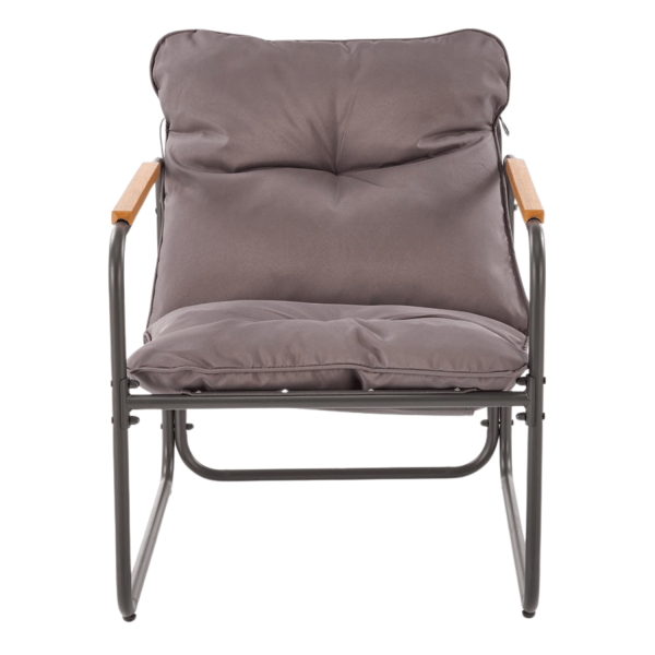 Zestaw Mebli Ogrodowych HUDSON Meble Ogrodowe Sofa Stolik Fotele na Taras Balkon Popielaty Brązowy Halmar