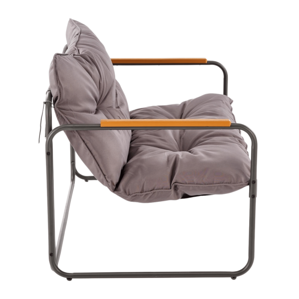 Zestaw Mebli Ogrodowych HUDSON Meble Ogrodowe Sofa Stolik Fotele na Taras Balkon Popielaty Brązowy Halmar
