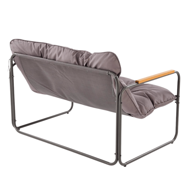 Zestaw Mebli Ogrodowych HUDSON Meble Ogrodowe Sofa Stolik Fotele na Taras Balkon Popielaty Brązowy Halmar