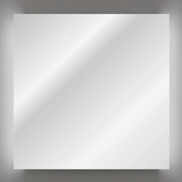 Lustro Łazienkowe LED 80x80 cm Kwadratowe Bez Ramy Podświetlane AURA COMAD