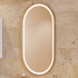 Lustro do Łazienki LED Owalne Podświetlane 90x50 cm Duże w Ramie APOLLO 2 COMAD